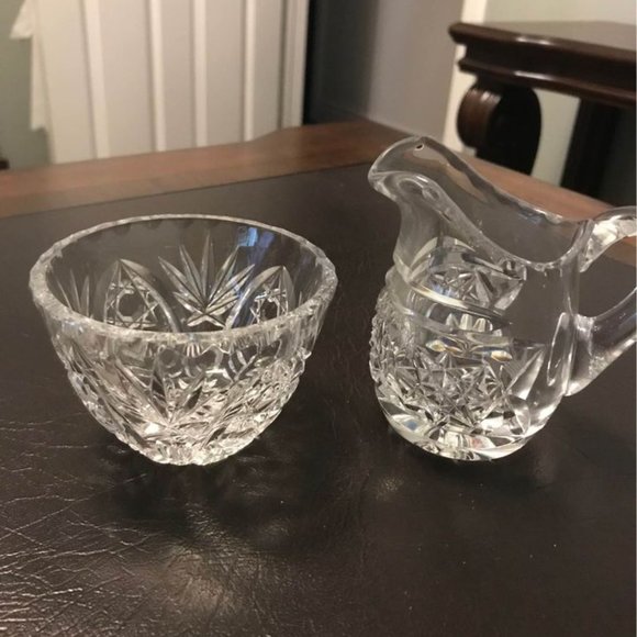 new Birks cream and sugar crystal - Picture 1 of 3
